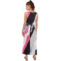 Abstract Space Pattern Design V-Neck Chiffon Maxi Dress View2