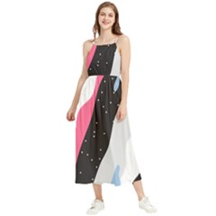 Abstract Space Pattern Design Boho Sleeveless Summer Dress