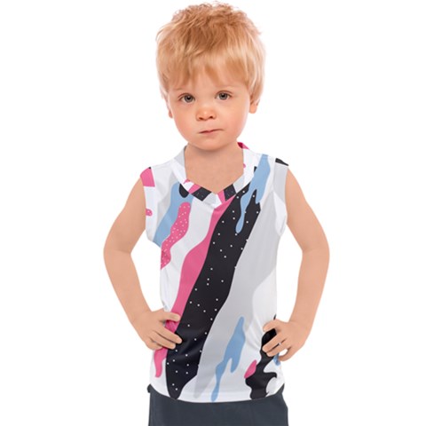 Abstract Space Pattern Design Kids  Sport Tank Top by brightlightarts