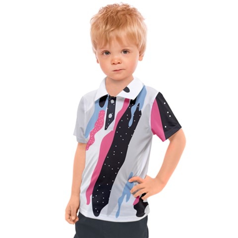 Abstract Space Pattern Design Kids  Polo Tee by brightlightarts