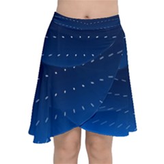 Abstract Stars Pattern Chiffon Wrap Front Skirt by brightlightarts