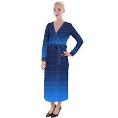 Abstract Stars Pattern Velvet Maxi Wrap Dress by brightlightarts