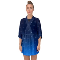 Abstract Stars Pattern Half Sleeve Chiffon Kimono