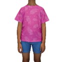 Abstract Summer Pink Pattern Kids  Short Sleeve Swimwear View1