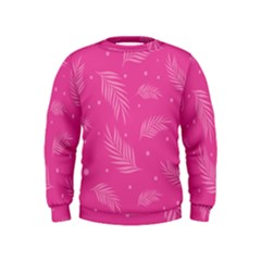 Abstract Summer Pink Pattern Kids  Sweatshirt