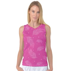 Abstract Summer Pink Pattern Women s Basketball Tank Top