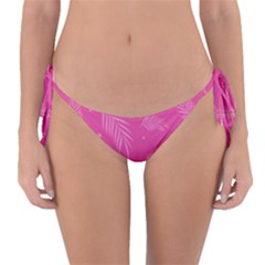 Abstract Summer Pink Pattern Reversible Bikini Bottom