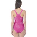 Abstract Summer Pink Pattern One Piece Swimsuit View2