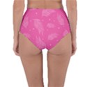 Abstract Summer Pink Pattern Reversible High-Waist Bikini Bottoms View2