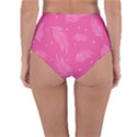 Abstract Summer Pink Pattern Reversible High-Waist Bikini Bottoms View4