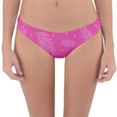 Abstract Summer Pink Pattern Reversible Hipster Bikini Bottoms