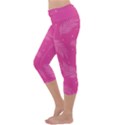 Abstract Summer Pink Pattern Capri Yoga Leggings View2