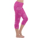 Abstract Summer Pink Pattern Capri Yoga Leggings View3