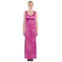 Abstract Summer Pink Pattern Thigh Split Maxi Dress View1