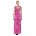 Abstract Summer Pink Pattern Thigh Split Maxi Dress View2