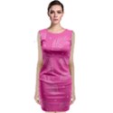 Abstract Summer Pink Pattern Classic Sleeveless Midi Dress View1