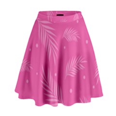 Abstract Summer Pink Pattern High Waist Skirt