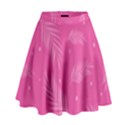 Abstract Summer Pink Pattern High Waist Skirt View1