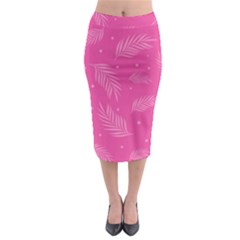 Abstract Summer Pink Pattern Midi Pencil Skirt