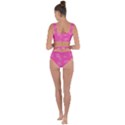 Abstract Summer Pink Pattern Bandaged Up Bikini Set  View2