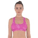 Abstract Summer Pink Pattern Cross Back Sports Bra View1