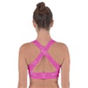 Abstract Summer Pink Pattern Cross Back Sports Bra View2