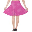 Abstract Summer Pink Pattern Velvet High Waist Skirt View2