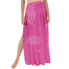 Abstract Summer Pink Pattern Maxi Chiffon Tie-Up Sarong