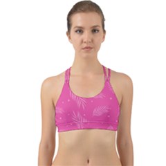 Abstract Summer Pink Pattern Back Web Sports Bra