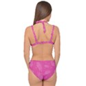 Abstract Summer Pink Pattern Double Strap Halter Bikini Set View2