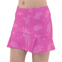 Abstract Summer Pink Pattern Tennis Skorts