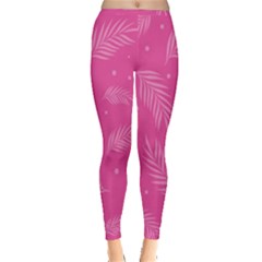 Abstract Summer Pink Pattern Inside Out Leggings