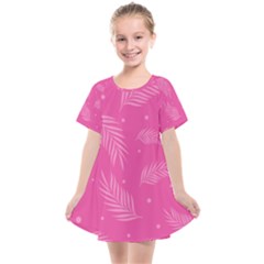 Abstract Summer Pink Pattern Kids  Smock Dress by brightlightarts