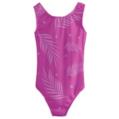 Abstract Summer Pink Pattern Kids  Cut-Out Back One Piece Swimsuit