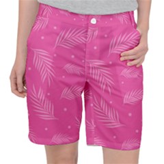 Abstract Summer Pink Pattern Pocket Shorts