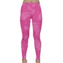 Abstract Summer Pink Pattern Lightweight Velour Classic Yoga Leggings View1