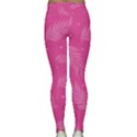 Abstract Summer Pink Pattern Lightweight Velour Classic Yoga Leggings View2