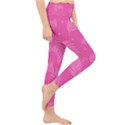 Abstract Summer Pink Pattern Lightweight Velour Classic Yoga Leggings View4