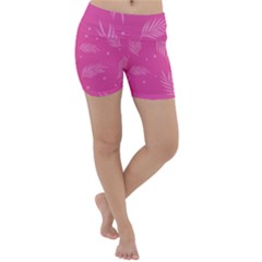 Abstract Summer Pink Pattern Lightweight Velour Yoga Shorts