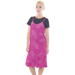 Abstract Summer Pink Pattern Camis Fishtail Dress