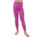 Abstract Summer Pink Pattern Kids  Lightweight Velour Leggings View1