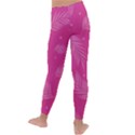 Abstract Summer Pink Pattern Kids  Lightweight Velour Leggings View4