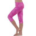 Abstract Summer Pink Pattern Kids  Lightweight Velour Capri Leggings  View2