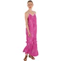 Abstract Summer Pink Pattern Cami Maxi Ruffle Chiffon Dress View1