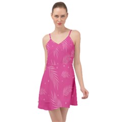 Abstract Summer Pink Pattern Summer Time Chiffon Dress