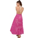 Abstract Summer Pink Pattern Backless Maxi Beach Dress View2