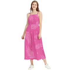 Abstract Summer Pink Pattern Boho Sleeveless Summer Dress