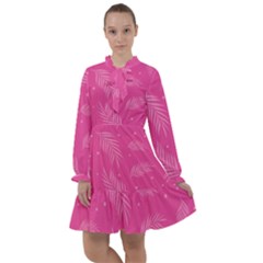 Abstract Summer Pink Pattern All Frills Chiffon Dress by brightlightarts