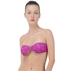 Abstract Summer Pink Pattern Classic Bandeau Bikini Top 