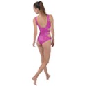 Abstract Summer Pink Pattern Side Cut Out Swimsuit View2